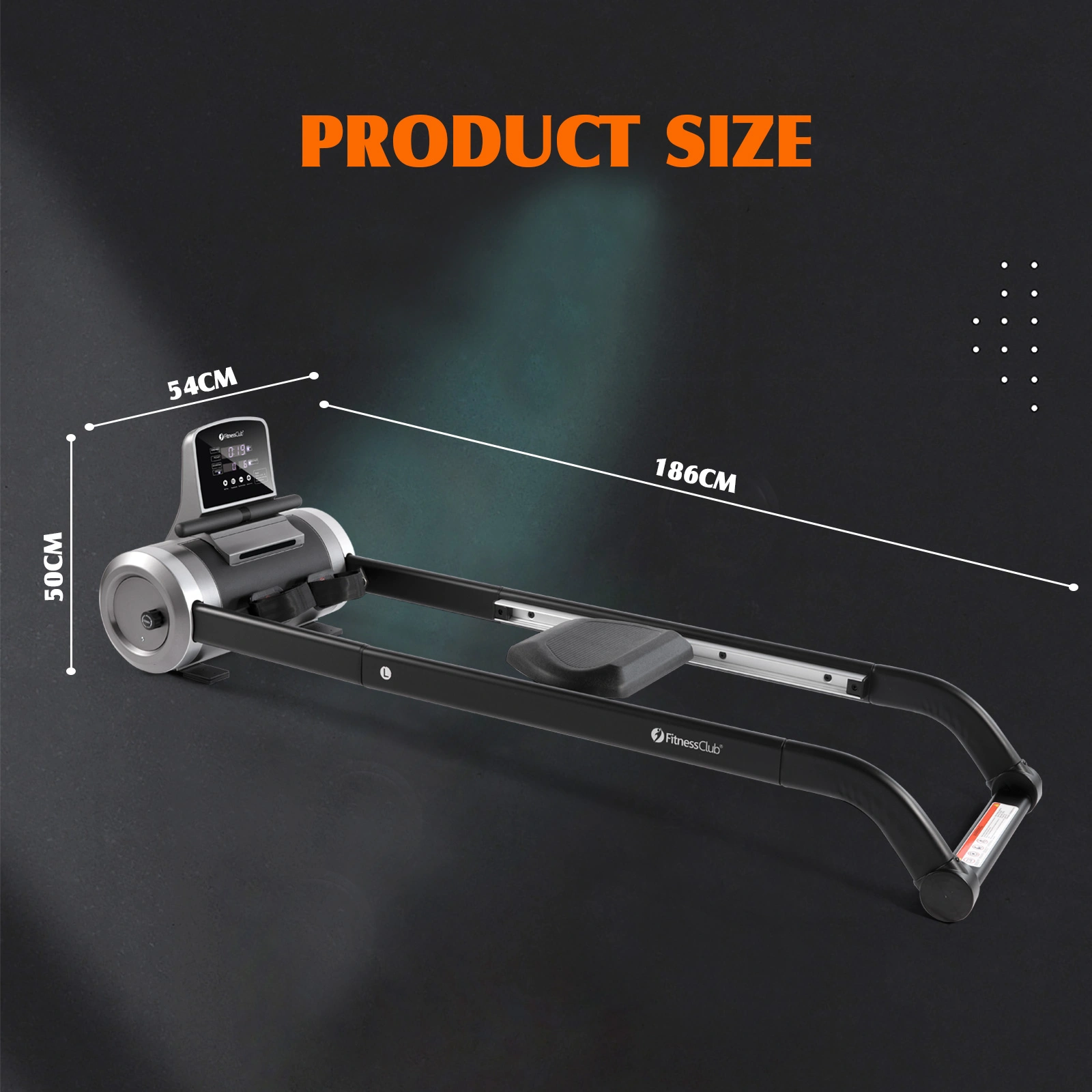 Magnetic Rowing Machine with LCD Monitor, Foldable Standing Rower for Home Gym, 16-Level Resistance, Full Body Workout Exercise Equipment