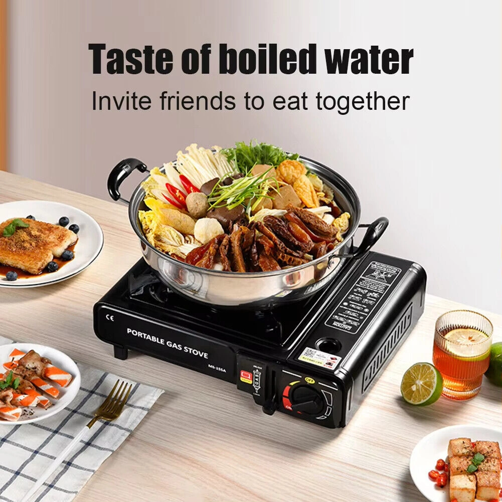 Kompakter Camping-Gasofen, 2400W, 1-Brenner, tragbarer Gasherd für Outdoor