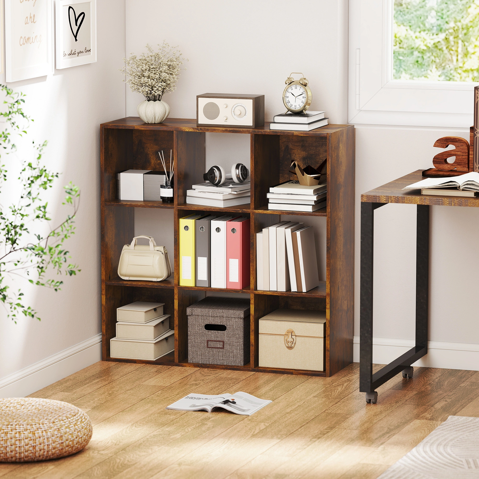 Bookcase Cabinet Storage Cabinet, Open Shelving Organizer Unit for Home Office