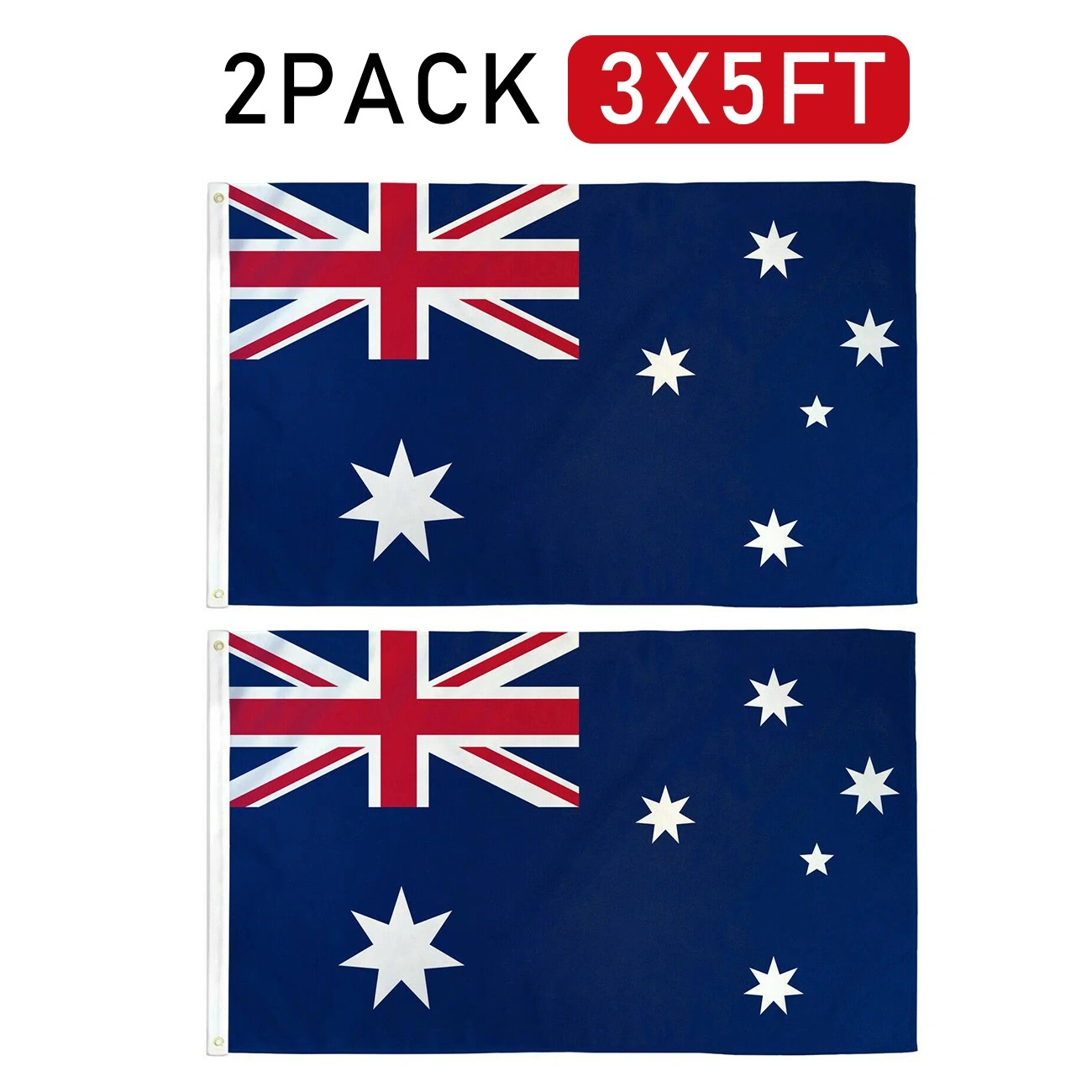 2PCS Australian Flag 90x150cm 3x5FT Outdoor Hanging Garden Decoration