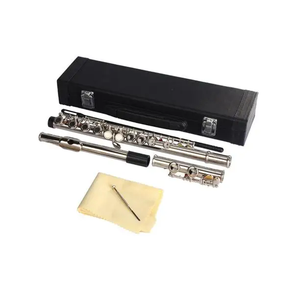 Nickel Plated C Closed Hole Concert Band Flute with E Key view 5