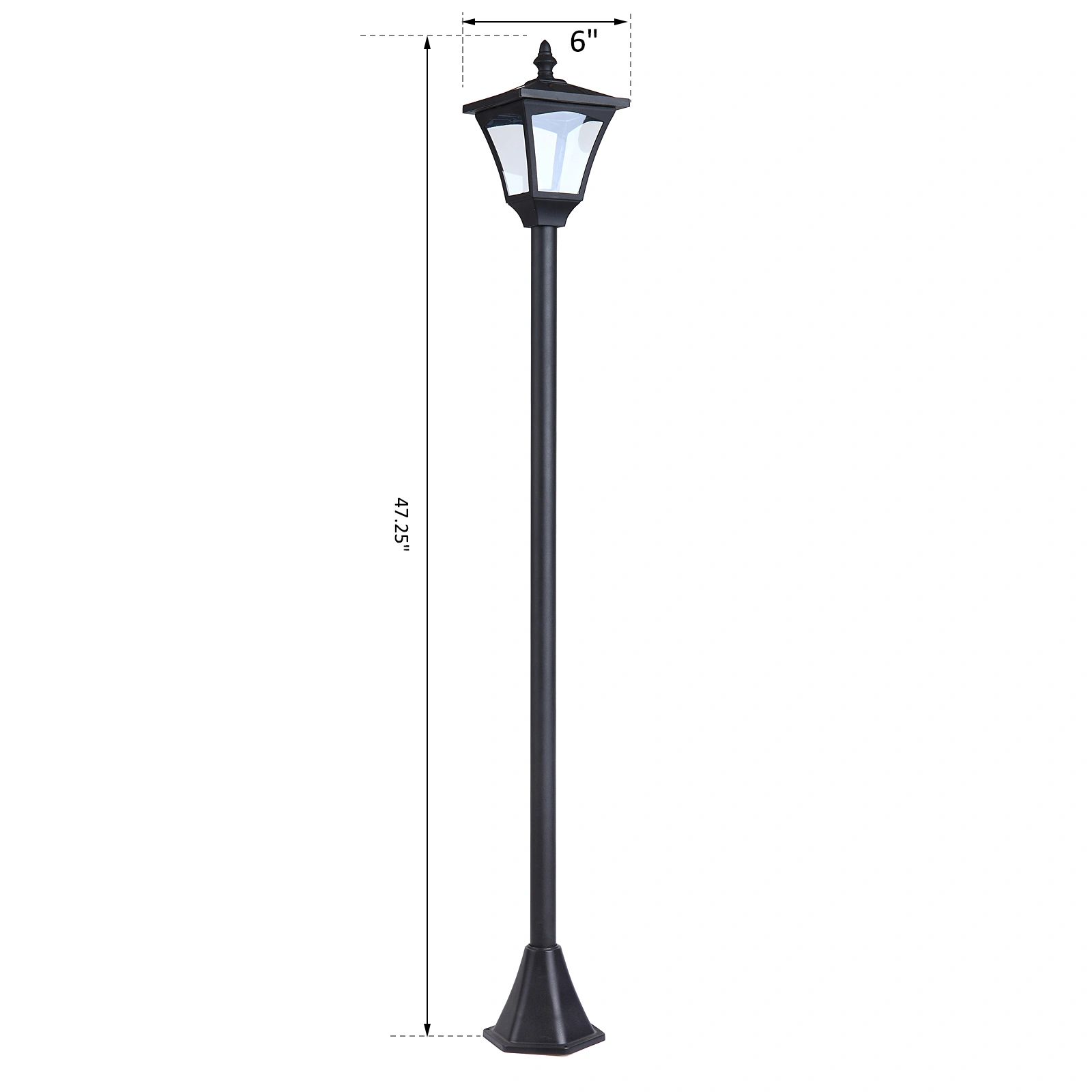 Solar Powered Outdoor Street Light Lamp - Weatherproof LED Pathway Yard Lighting view 3