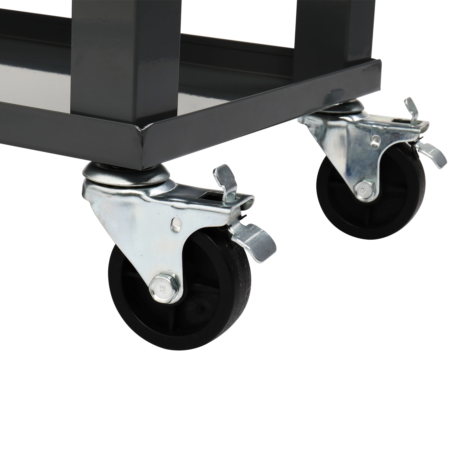 80QT Dark Grey Rolling Cooler Cart, 34.4 x 35.8 x 15.2 Inch Rectangular Insulated Ice Chest with Plastic Body and Steel Tube Legs view 15