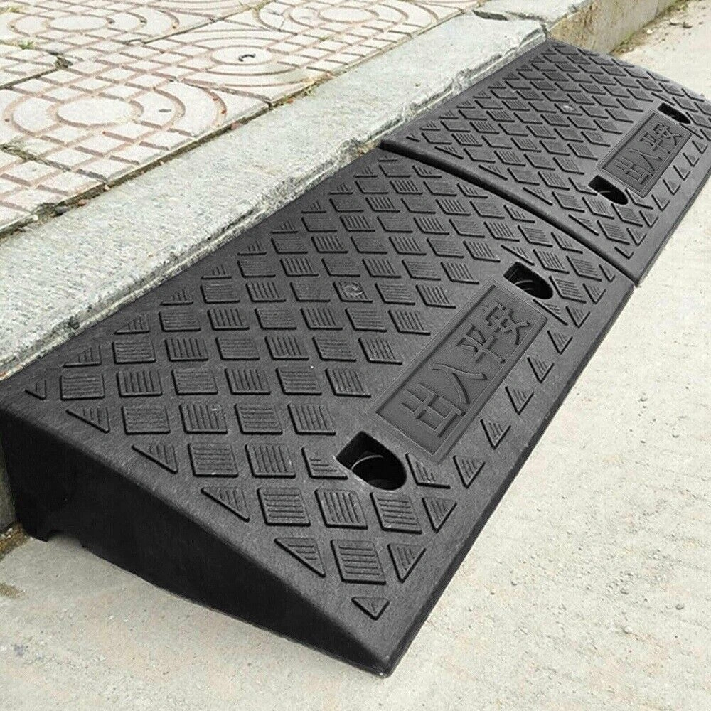 Heavy Duty Rubber Vehicle Ramp, Universal Car Bike Wheel Ramp, Non-Slip Loading Ramps for Curbs & Thresholds