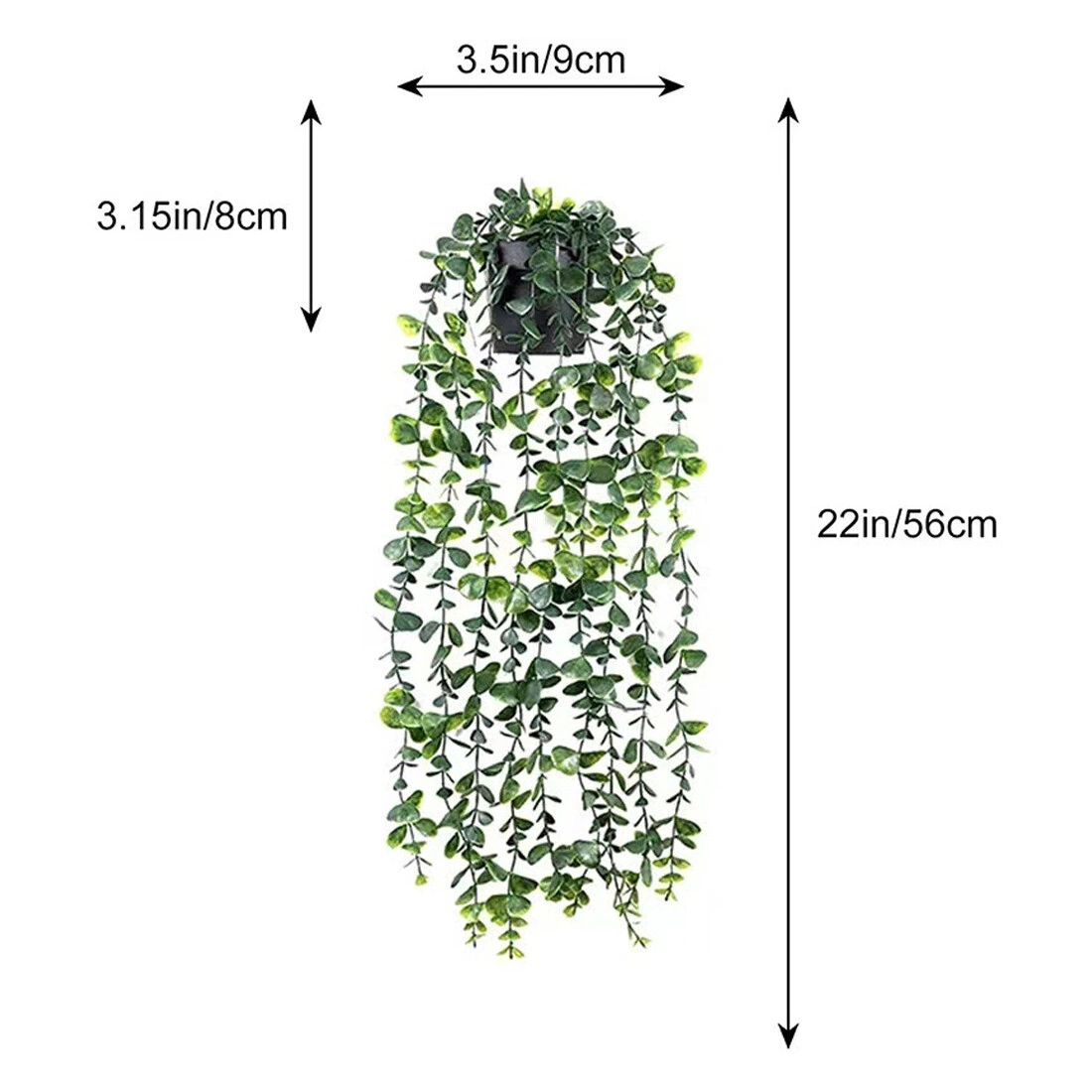 4 Pack Artificial Hanging Plants Fake Trailing Vines in Pots Indoor Outdoor Home Office Garden Decor view 4