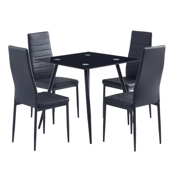 6pcs Elegant Assembled Stripping Texture High Backrest Dining Chairs B White(Replace encoding: 36210827) view 3