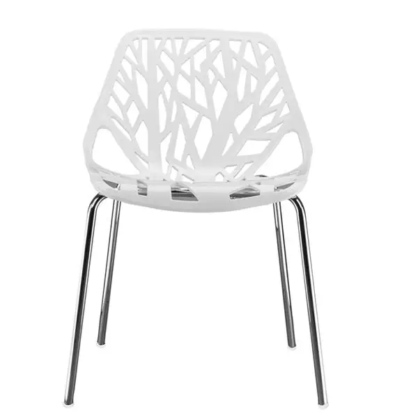 6pcs Elegant Assembled Stripping Texture High Backrest Dining Chairs B White(Replace encoding: 36210827) view 6