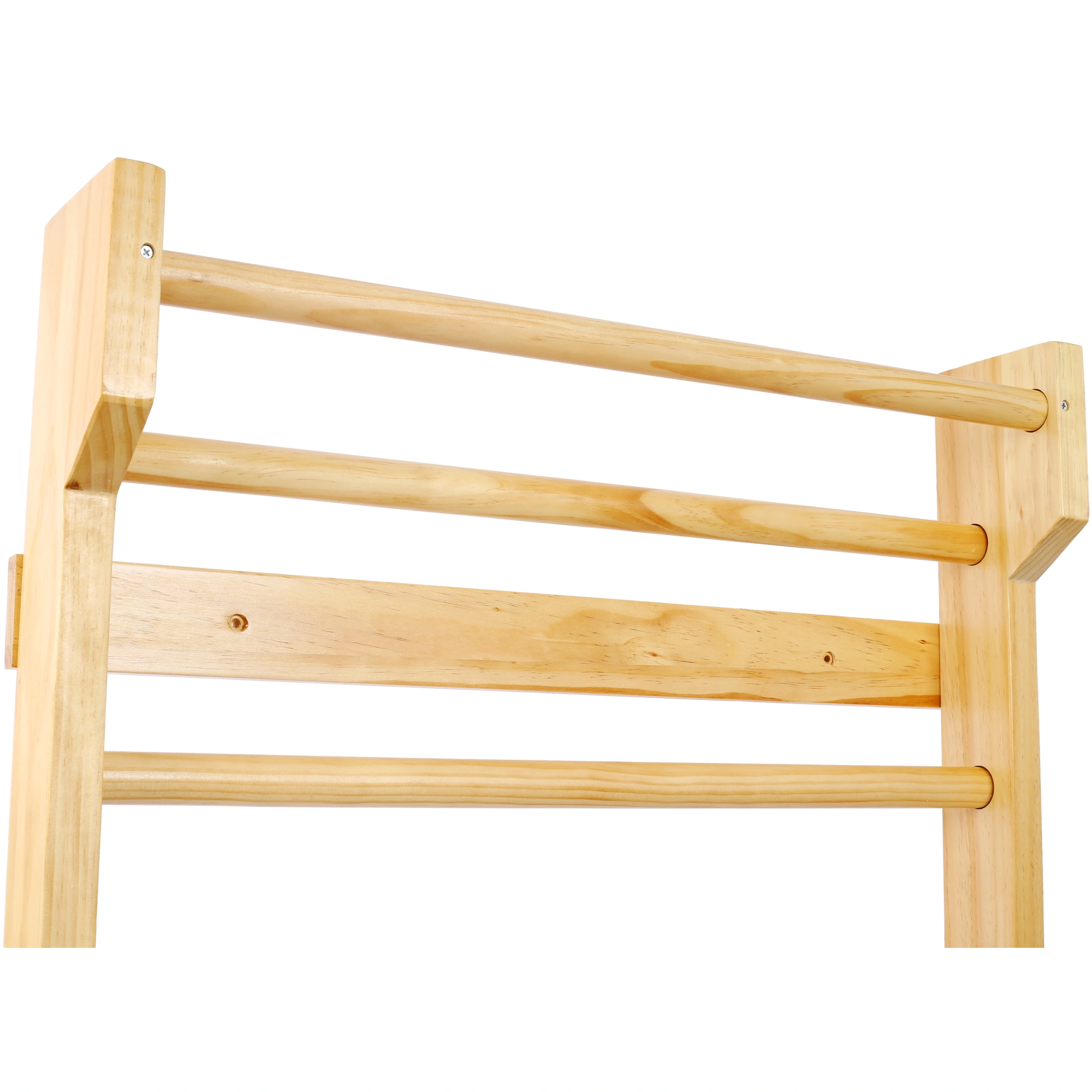 Wood Stall Bars for Gymnastics, Wall Mounted Pull Up Bar, Swedish Ladder for Physical Therapy, Stretching, Home Gym Workout & Yoga view 8