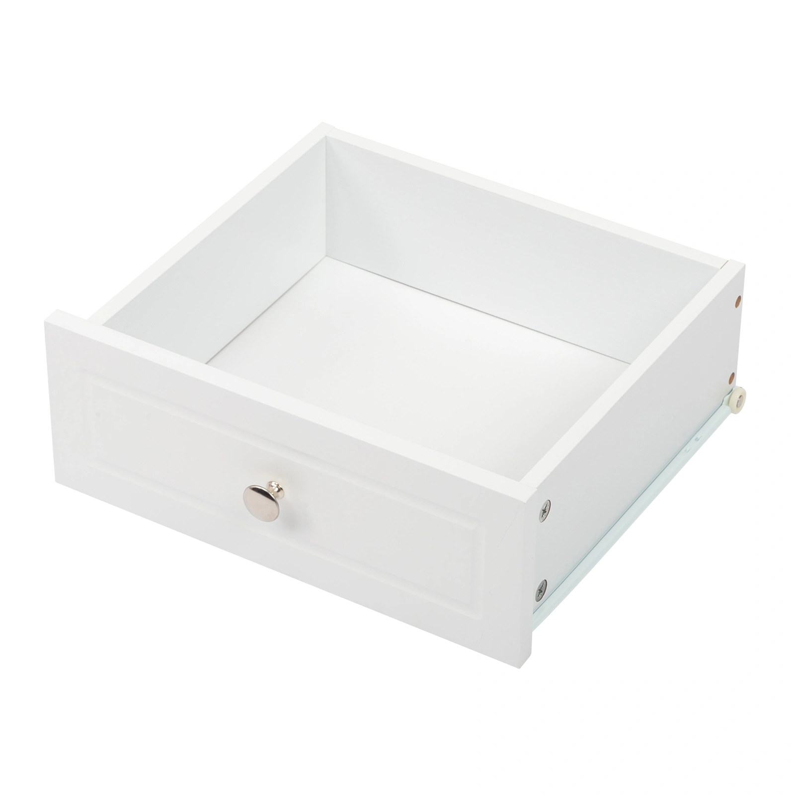 45x38x63cm Country Style 3-Drawer Nightstand Table Large White Wooden Bedside Cabinet view 3
