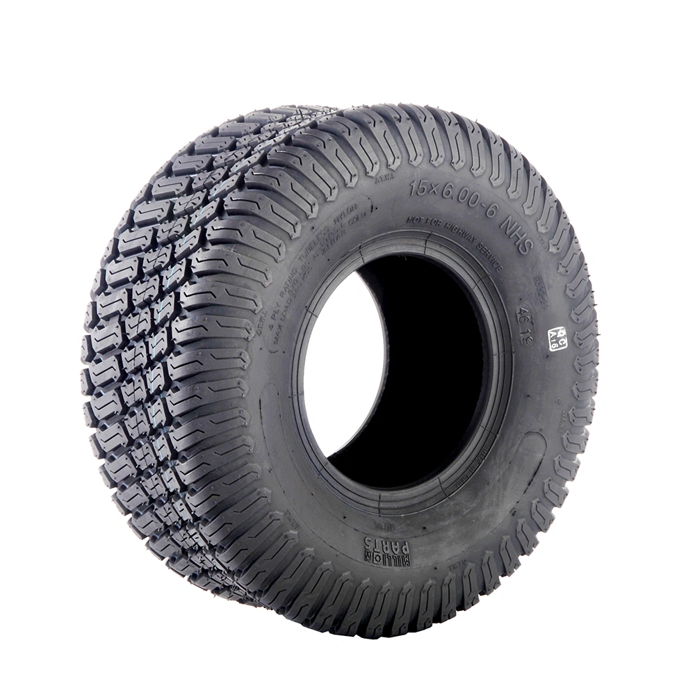 2 Pack 15x6.00-6 Tubeless Turf Tires 4 Ply Lawn Mower Tractor Tire Replacement