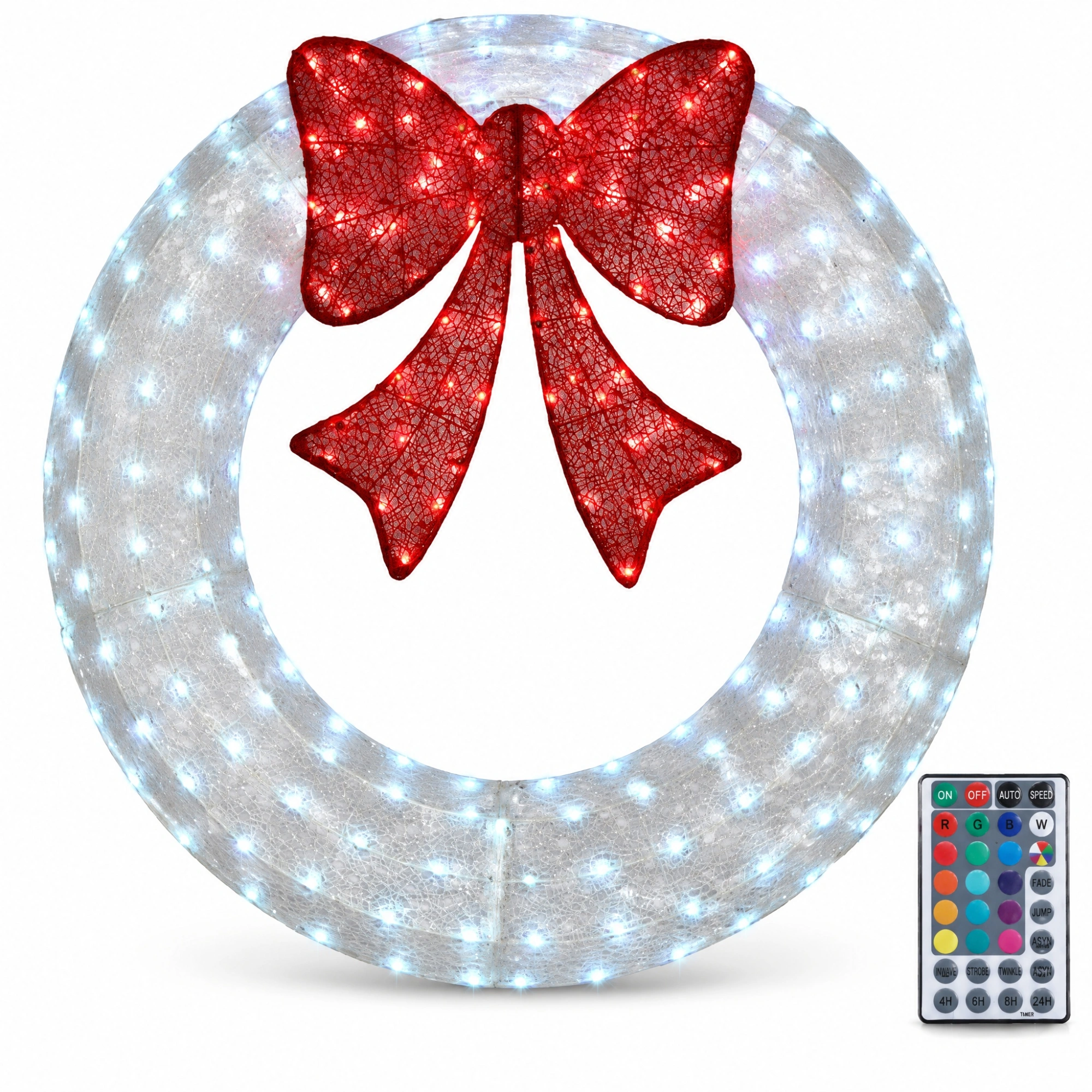 48in Pre-Lit Christmas Wreath with