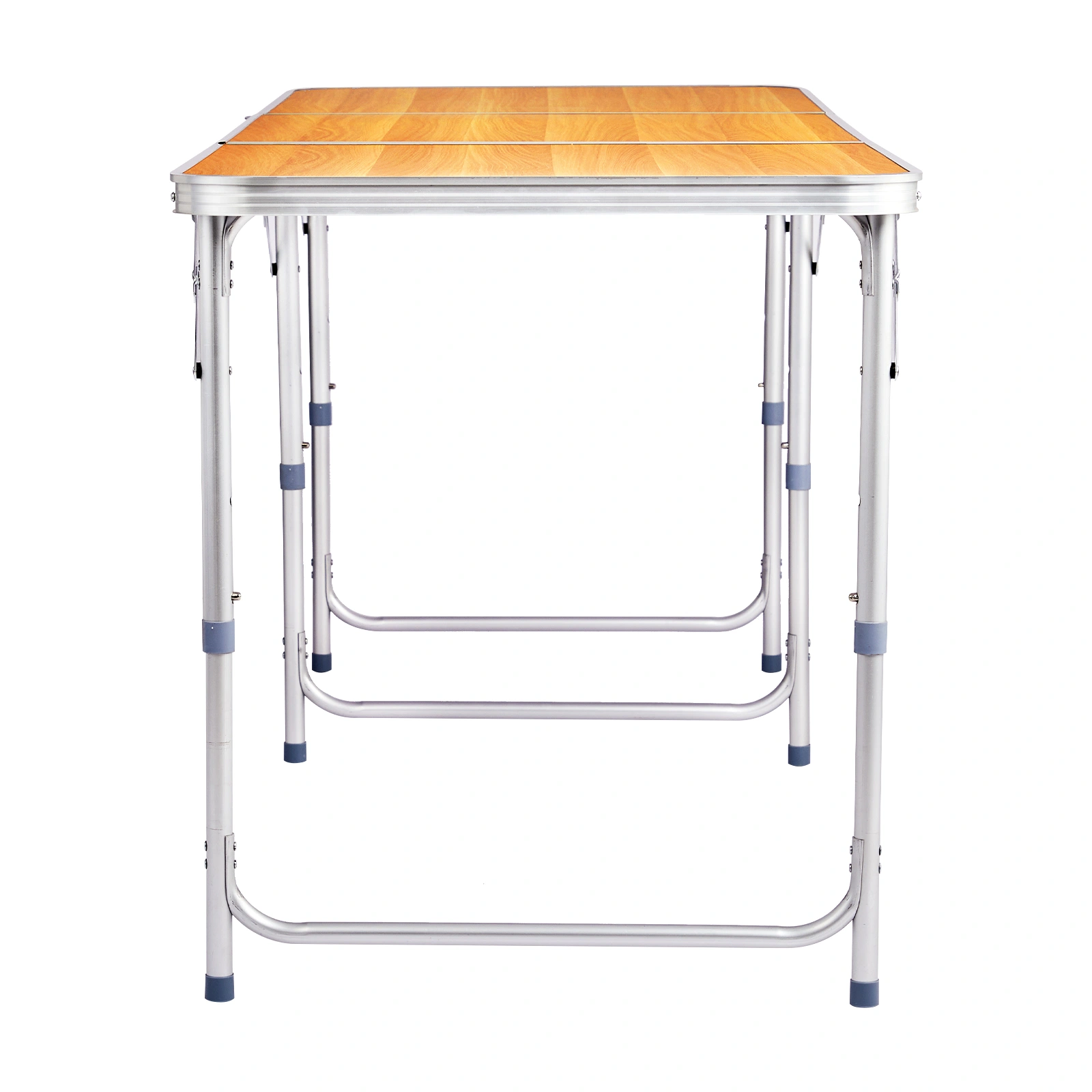6ft Aluminum Alloy Folding Table wood grain color view 15