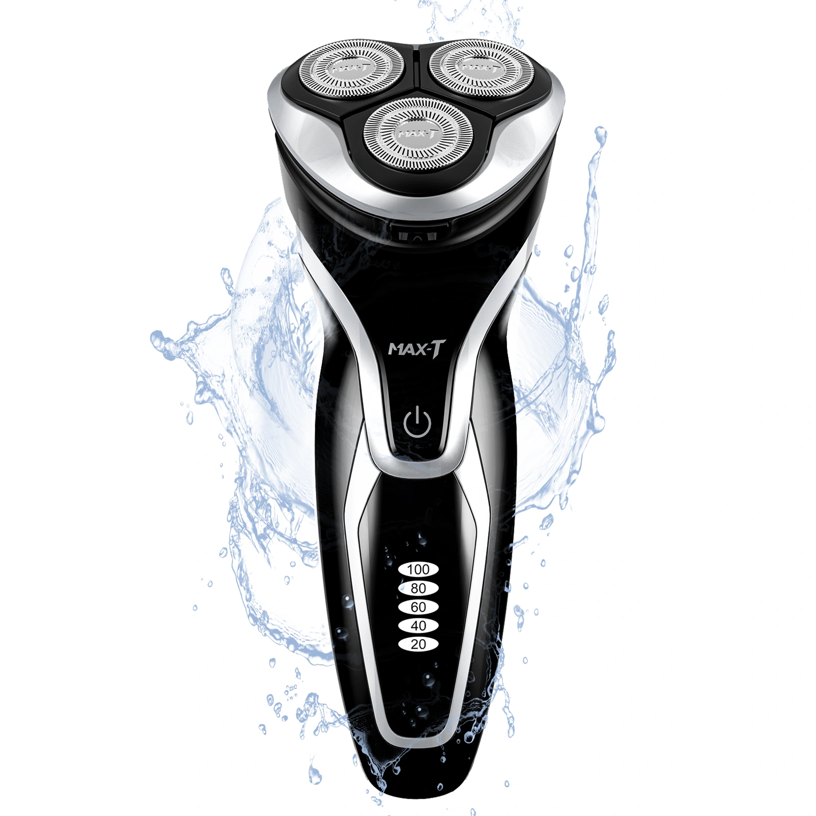 MAX-T Men's 3D ProSkin Electric Shaver, IPX7 Waterproof Wet & Dry Razor with Pop-up Precision Trimmer, Rechargeable Cordless
