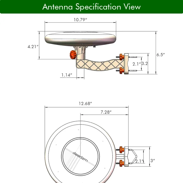 Leadzm TA-A1 150 Miles TV Antenna Outdoor Omni-directional 360 Degree Reception view 2