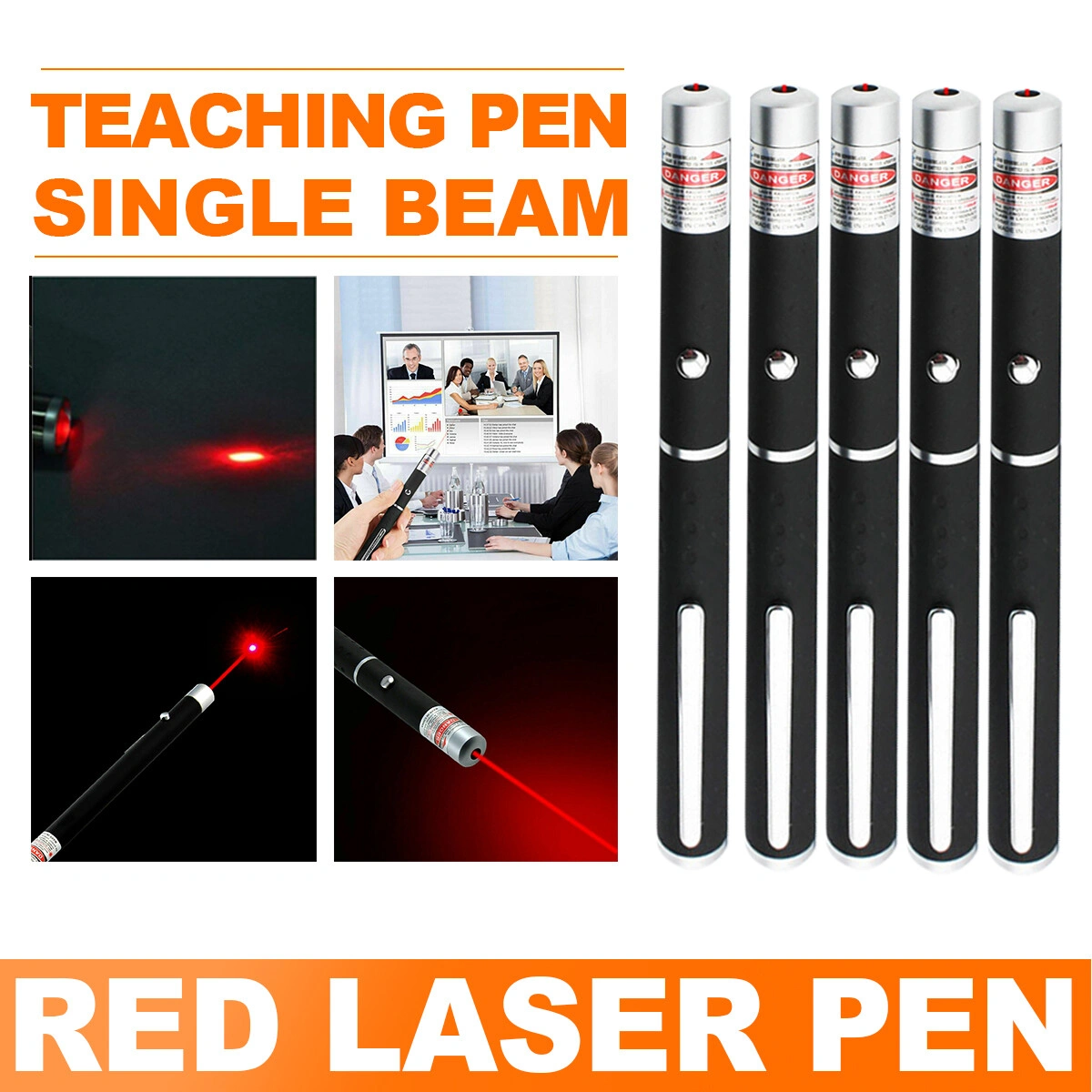 5PCS Small Laser Pointer Pen 650nm Red 1mW Visible Beam Laser Light for Conference Presentation