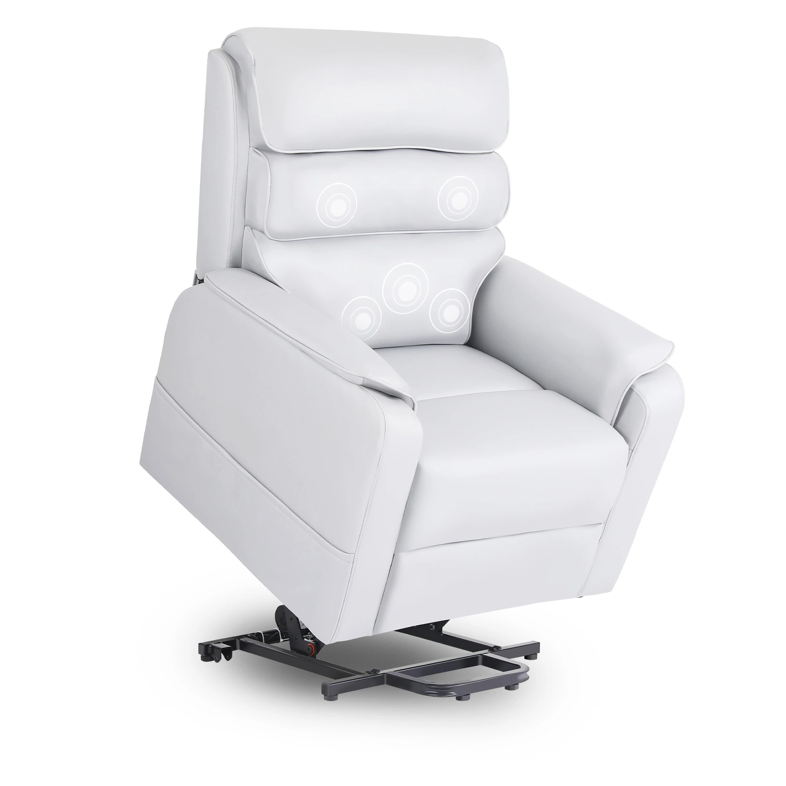 Electric Recliner Chair, Modern Leather Lounge Chair, Electric Adjustable Recliner with 150 Degree Tilt Recline, Grey