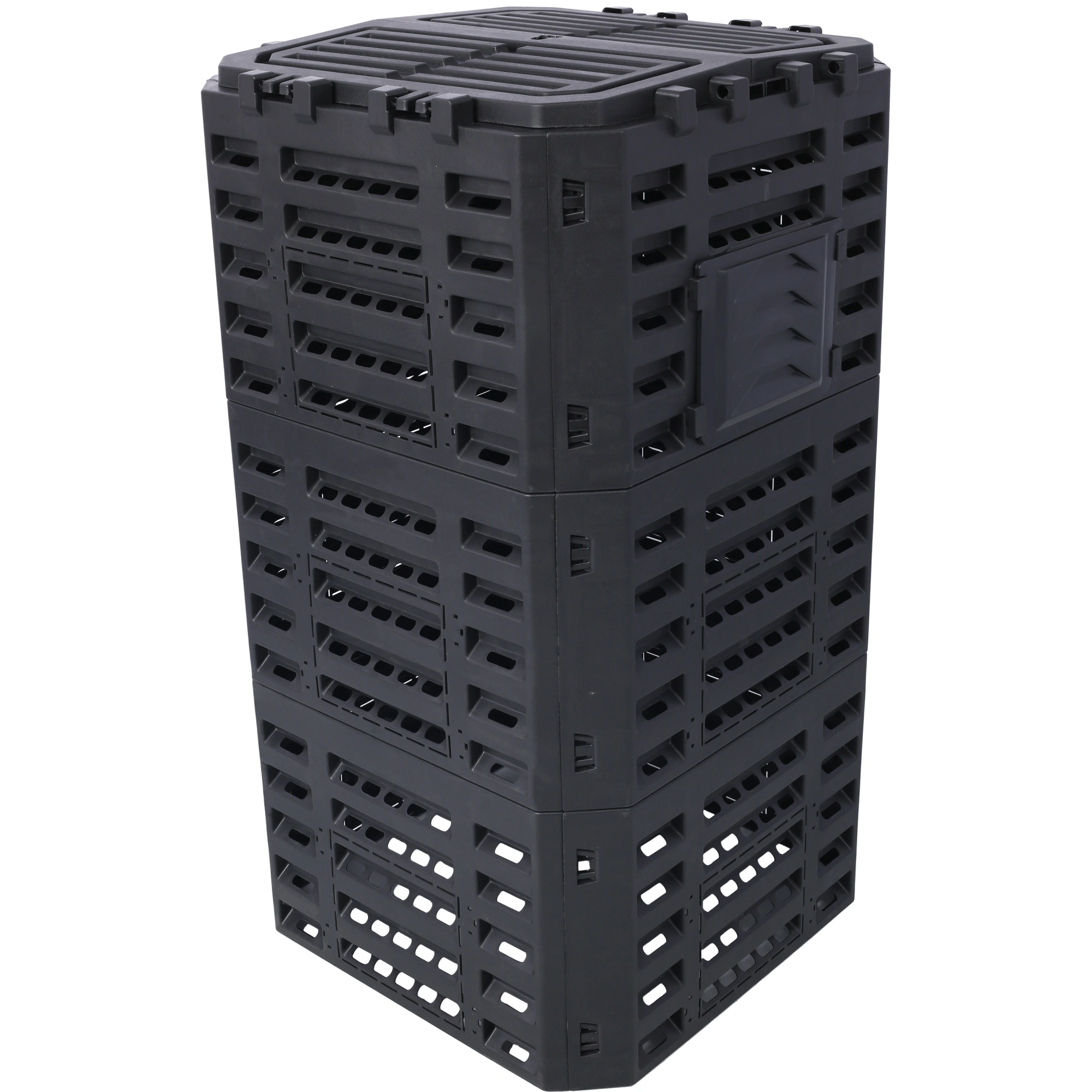 Garden Composter Bin Made from Recycled Plastic – 132 Gallons (500Liter) Large Compost Bin - Create Fertile Soil with Easy Assembly, Lightweight, Aerating Outdoor Compost Box view 4