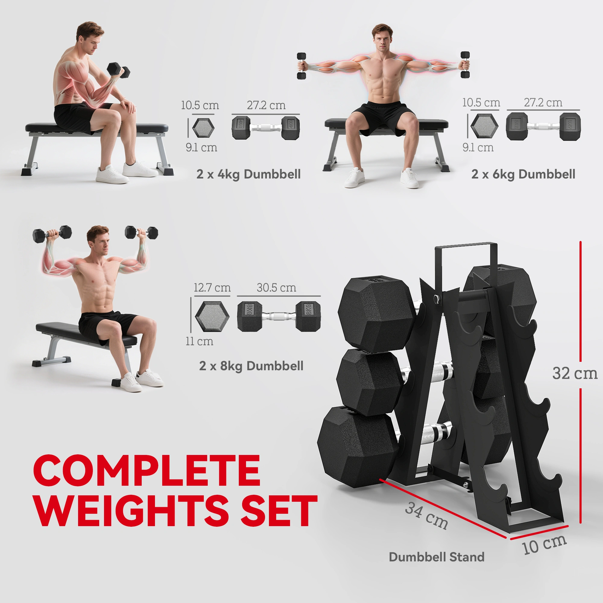 Adjustable Dumbbells Set, 5-25 lbs Weight Dumbbells Pair, Fast Adjust Weight for Home Gym Strength Training view 2