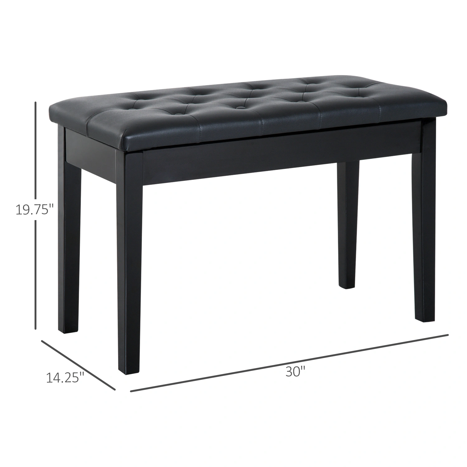 Adjustable Height Piano Bench Padded Keyboard Stool Seat for Home Studio Practice Room view 2