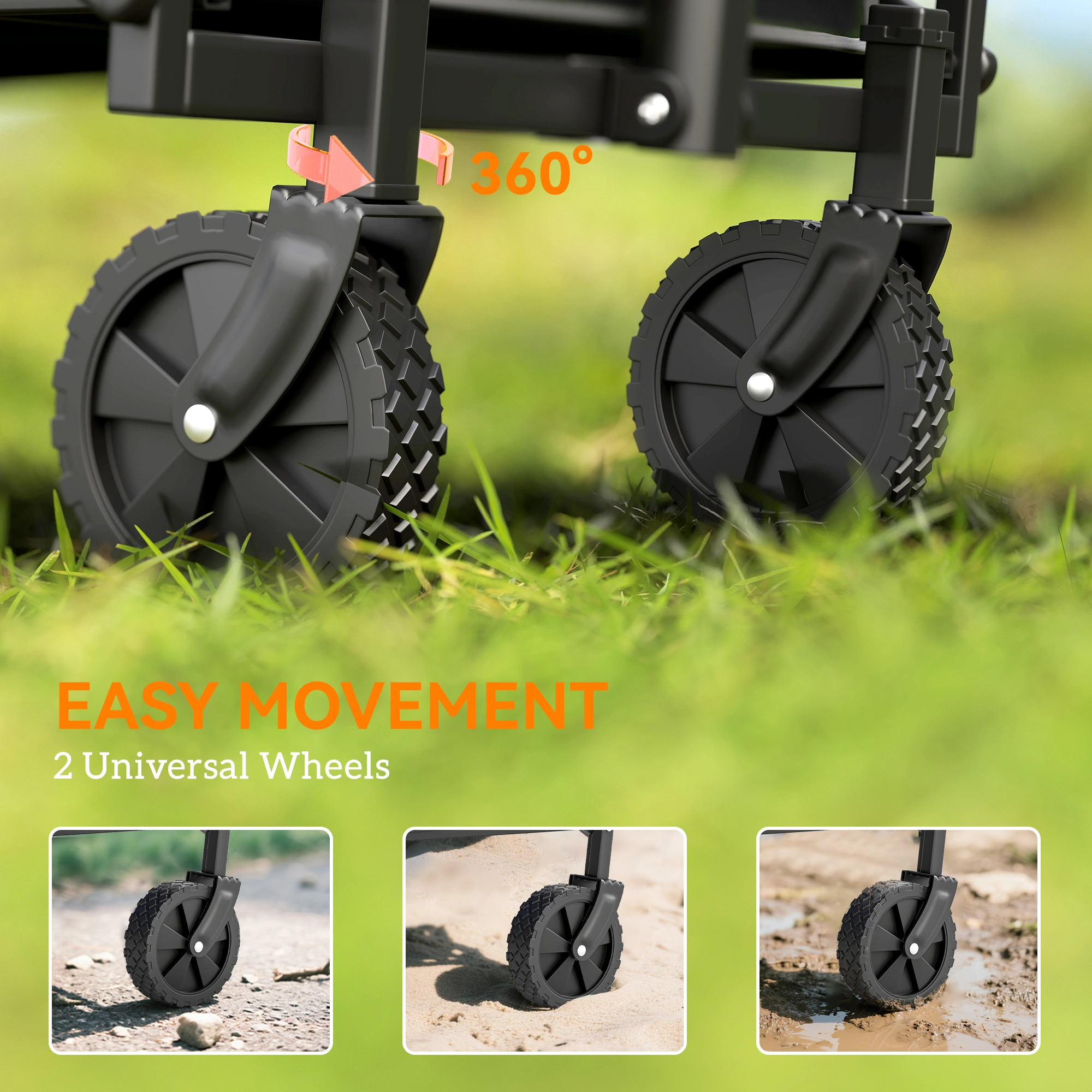 Foldable Hand Truck Dolly, 3-in-1 Telescopic Platform Cart, Heavy Duty Folding Luggage Cart with Wheels view 5