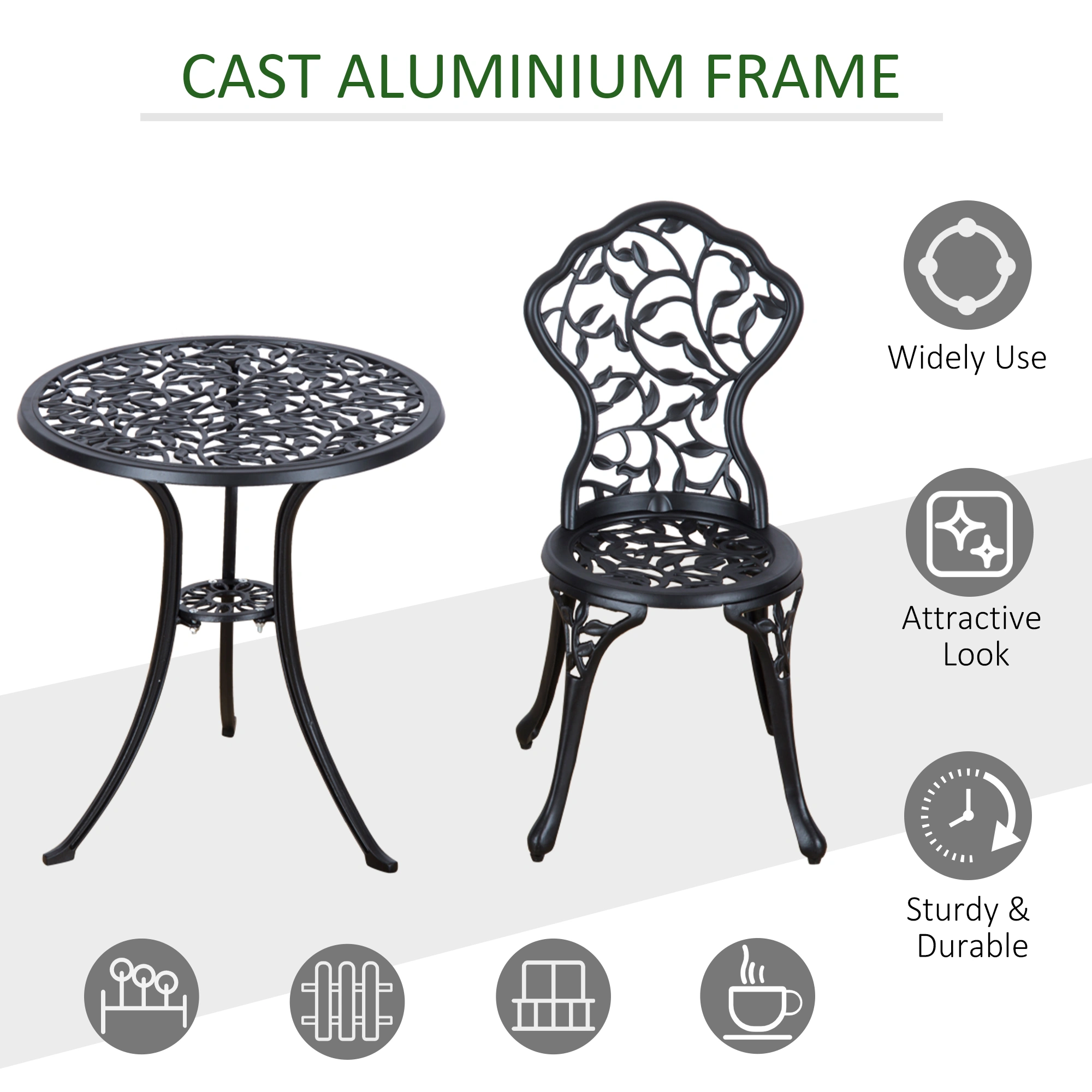 Modern Garden Rocking Chair - Outdoor Patio Chair with Armrests, Weather-Resistant Frame for Deck & Yard view 2