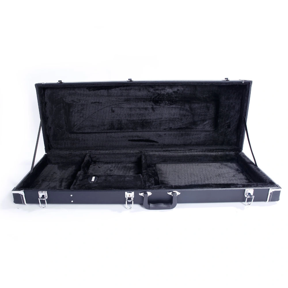 ST High Grade Electric Guitar Square Hard Case Microgroove Flat Black view 13