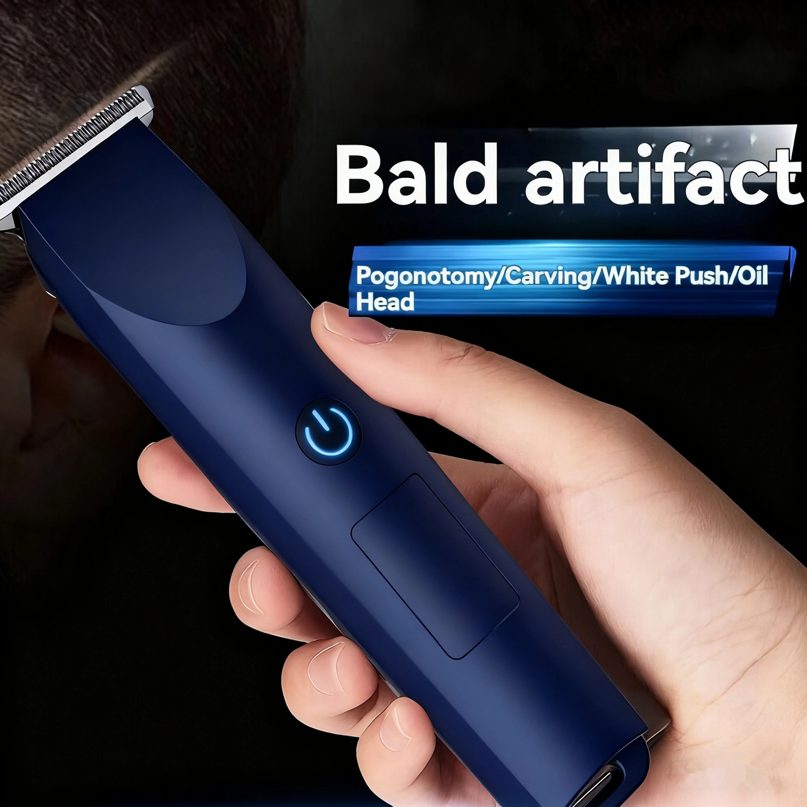 Men Pro Electric Hair Clippers Beard Trimmer Cutting Barber Shaving Machine Blue view 8