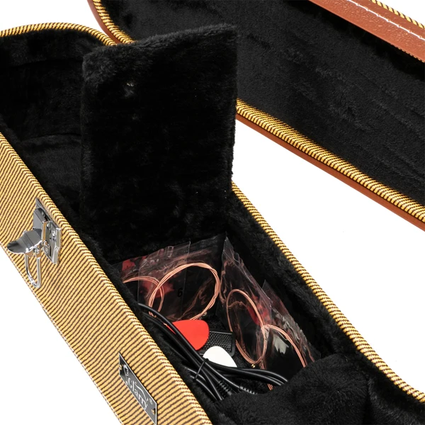 [Replace 46540529] 41" Folk Guitar Hardshell Carrying Case Fits Most Acoustic Guitars Microgroove Flat Yellow view 6