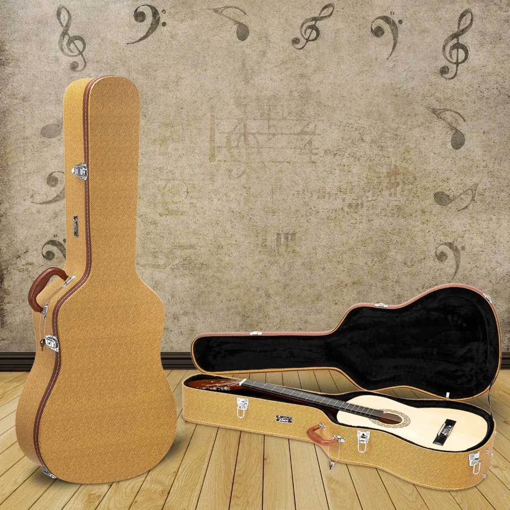 41" Folk Guitar Hardshell Carrying Case Fits Most Acoustic Guitars Microgroove Flat Yellow view 15