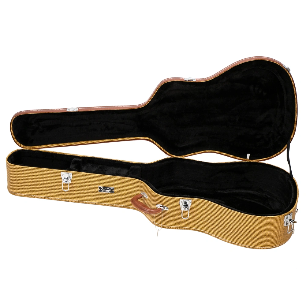 41" Folk Guitar Hardshell Carrying Case Fits Most Acoustic Guitars Microgroove Flat Yellow view 5