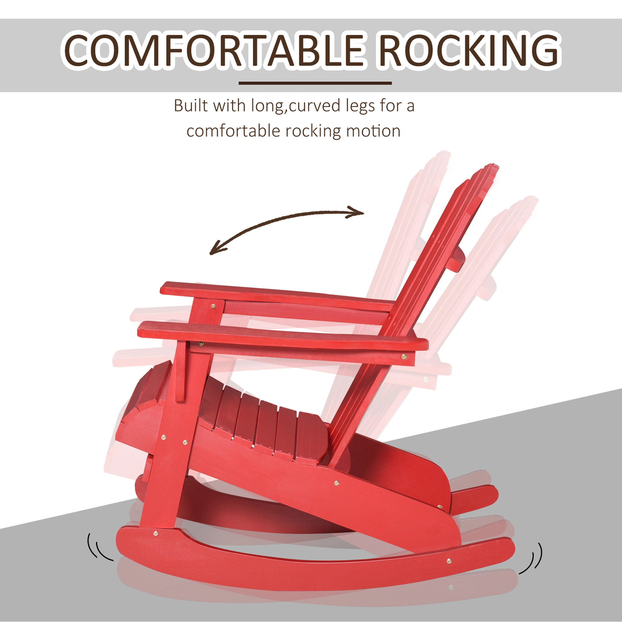 Garden Rocking Chair - Outdoor Patio Chair for Porch, Deck & Garden Relaxation view 3