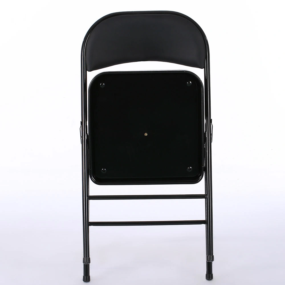 4pcs Elegant Foldable Iron & PVC Chairs for Convention & Exhibition Black view 36
