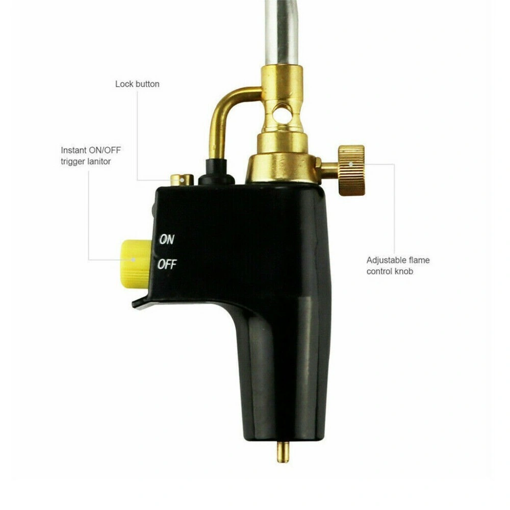 Propane Torch with MAPP Gas Adapter, Welding & Brazing Blowtorch, Plumber's Kit w/ 3 Nozzles for Hard Soldering view 4