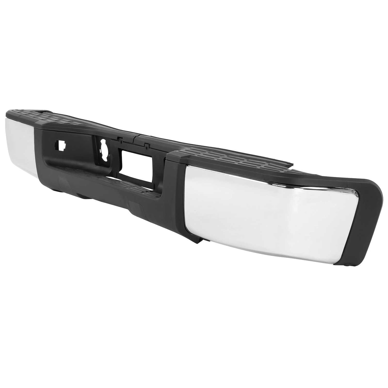 Pickup Rear Bumper Chevrolet Silverado 1500 2007-2013-Silver/Steel/No Hole view 10