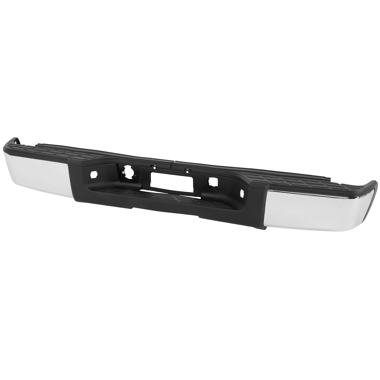 Pickup Rear Bumper Chevrolet Silverado 1500 2007-2013-Silver/Steel/No Hole view 5