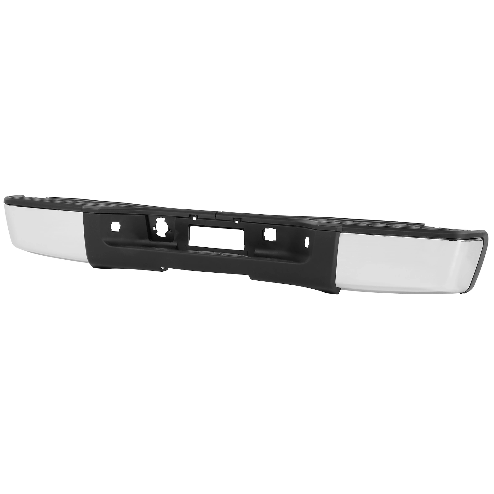 Pickup Rear Bumper Chevrolet Silverado 1500 2007-2013-Silver/Steel/No Hole view 7