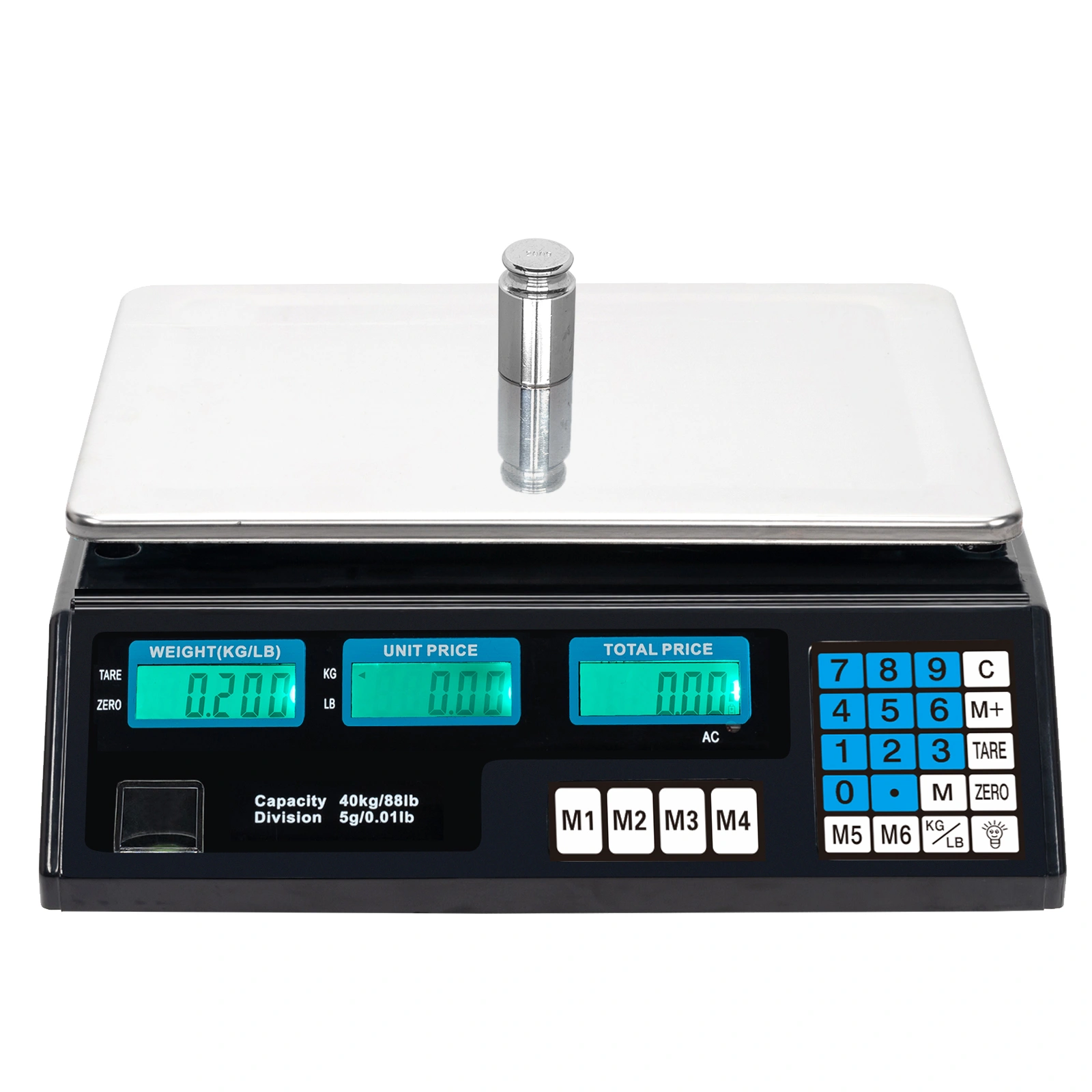 ACS-30 40kg/5g Digital Price Computing Scale for Vegetable US Plug Silver & Black view 4