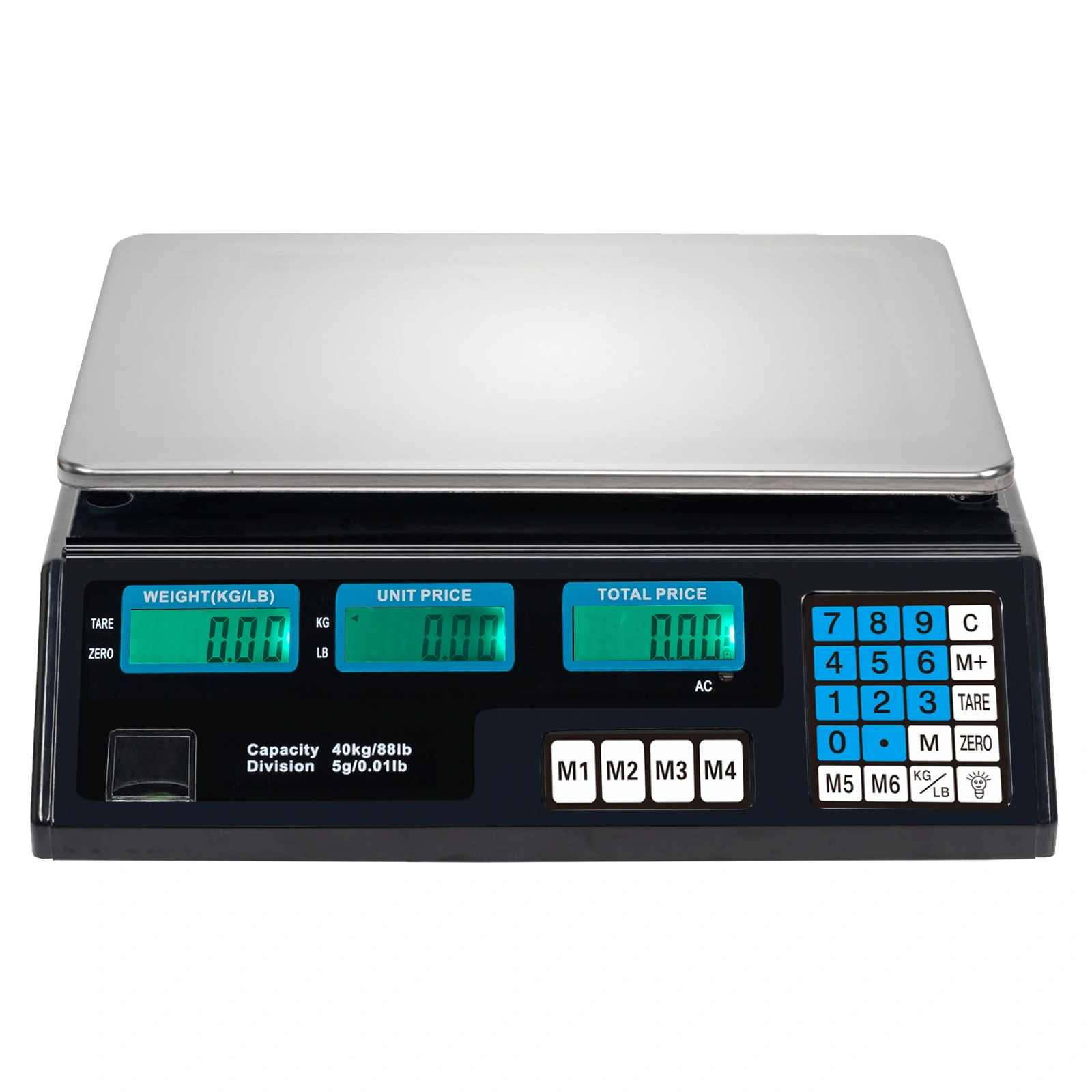 ACS-30 40kg/5g Digital Price Computing Scale for Vegetable US Plug Silver & Black view 7