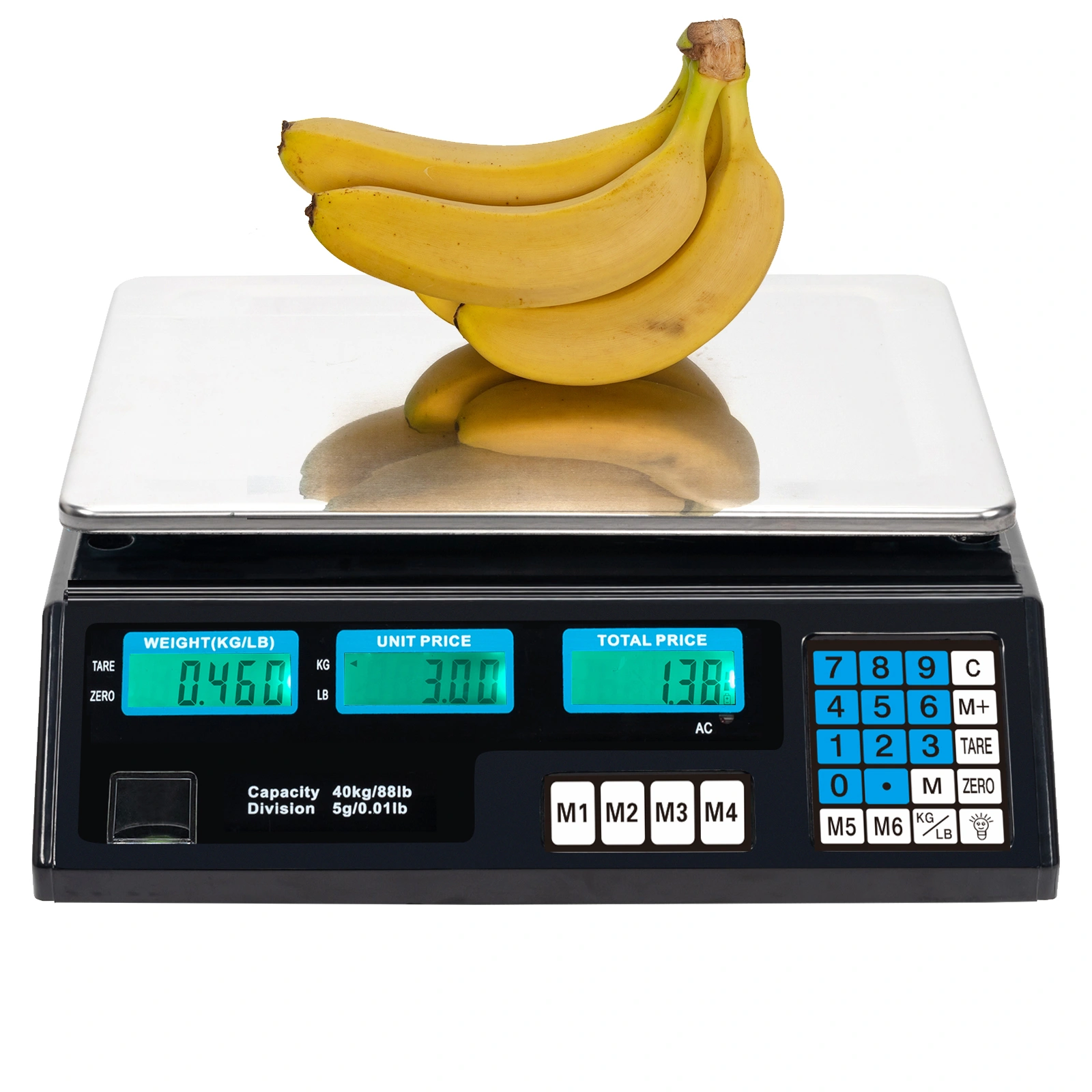 ACS-30 40kg/5g Digital Price Computing Scale for Vegetable US Plug Silver & Black view 9