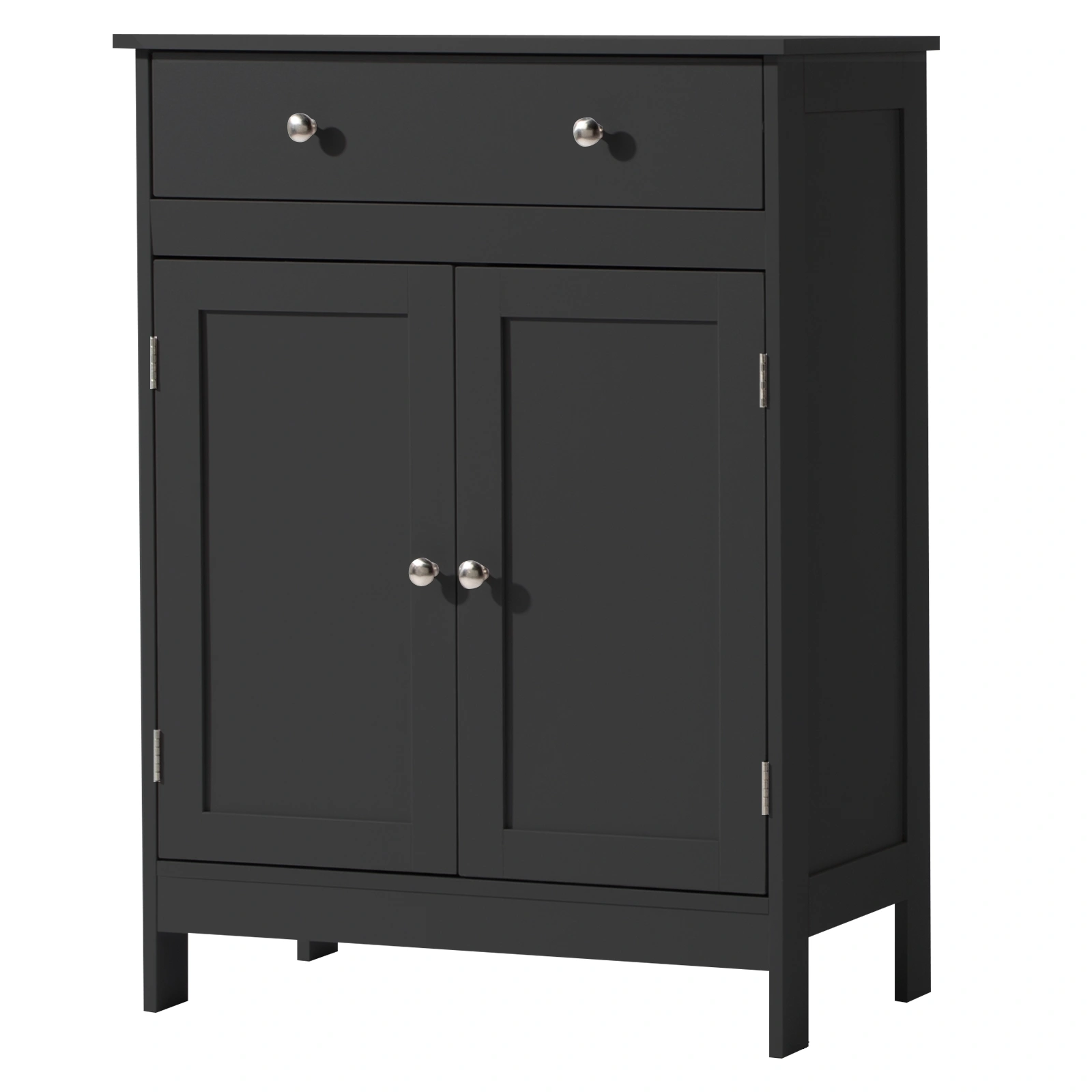 Black particleboard with melamine veneer, 60*30*80cm, double doors, single drawer, bathroom vanity view 17