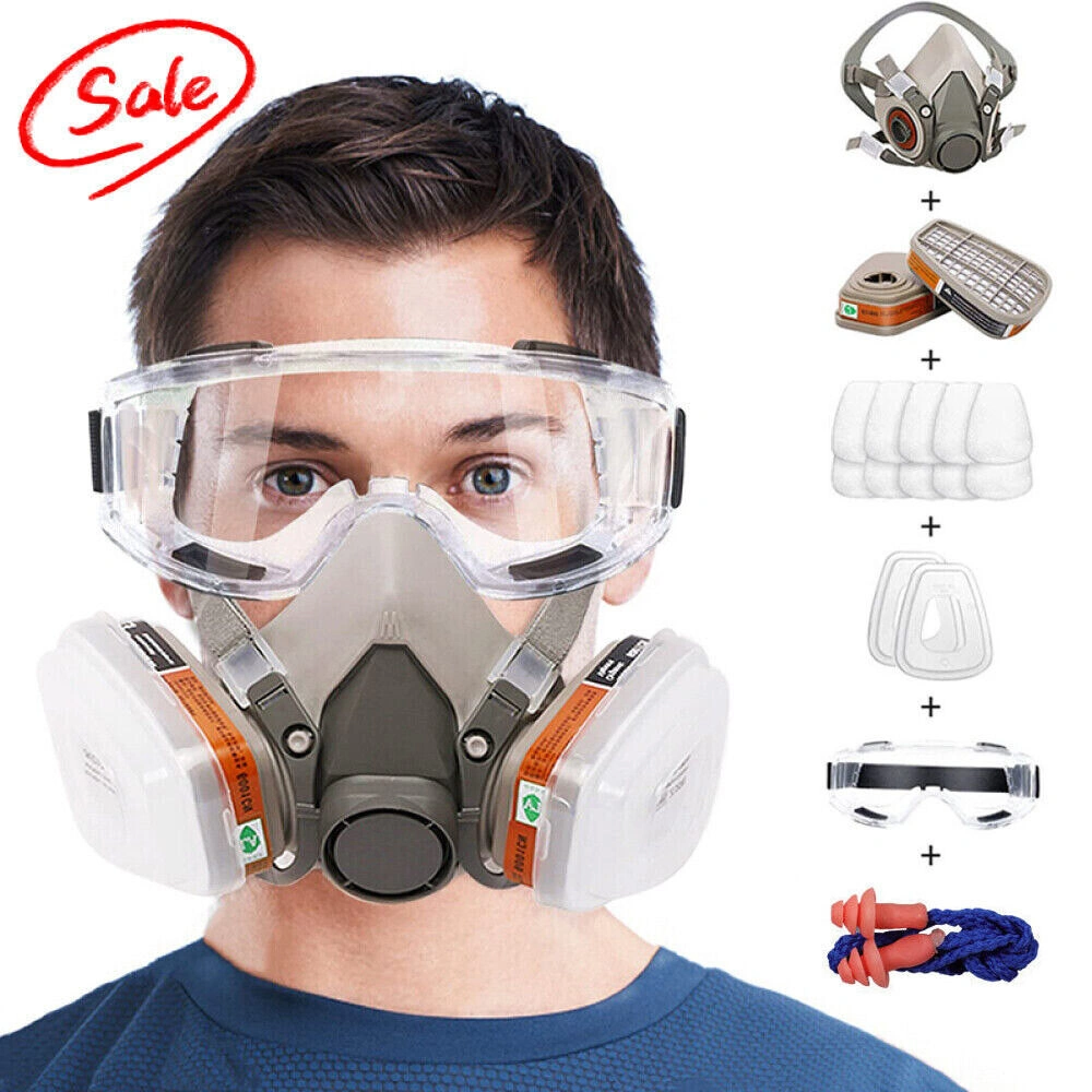 17-in-1 Full Face Gas Mask 6200 Respirator Spray Filter Chemical Protection Safety Equipment