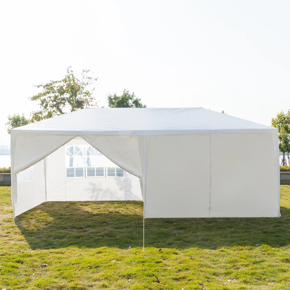 10'x20' Outdoor Party Tent with 6 Removable Sidewalls, Waterproof Canopy Patio Wedding Gazebo, White view 15