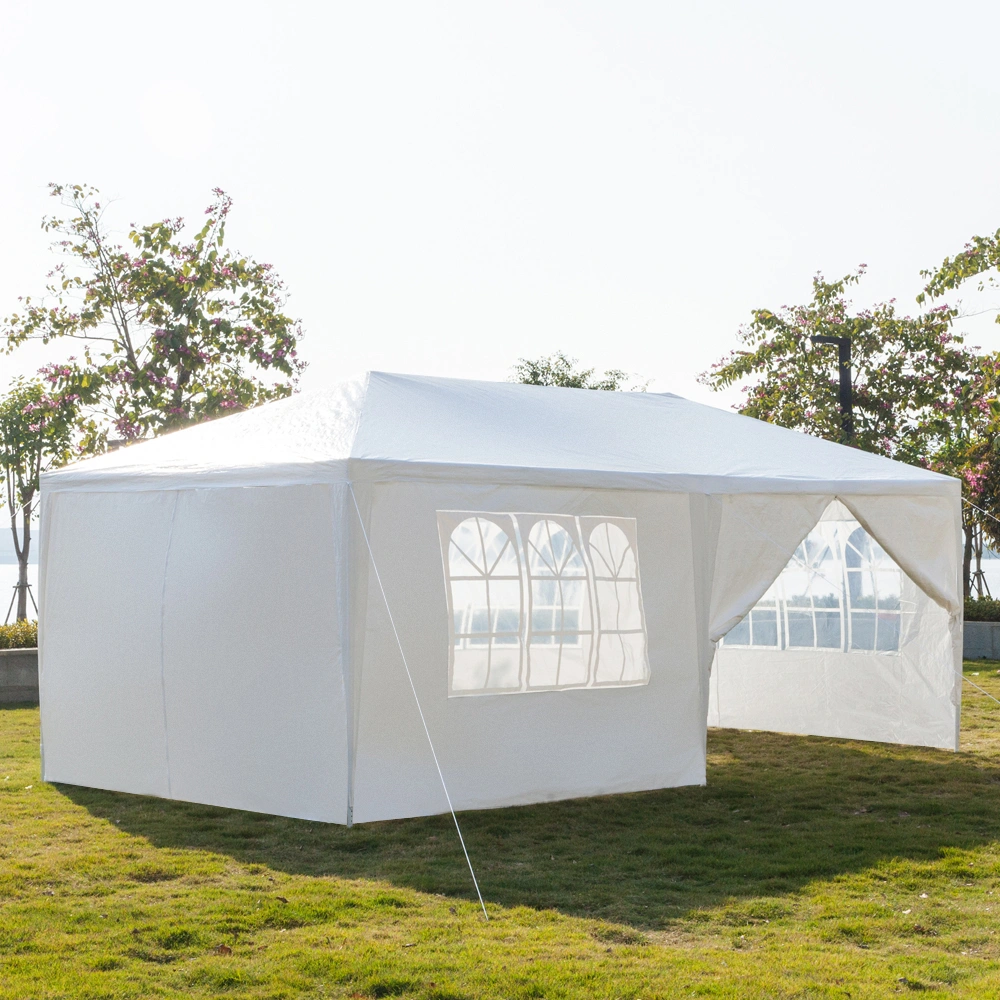 10'x20' Outdoor Party Tent with 6 Removable Sidewalls, Waterproof Canopy Patio Wedding Gazebo, White view 18