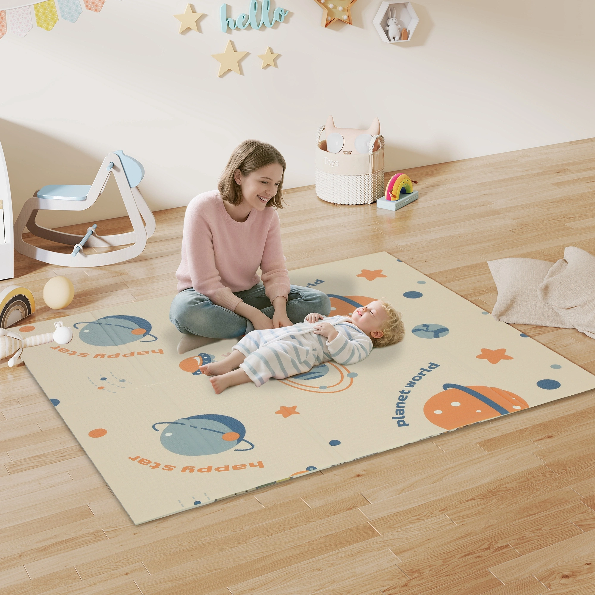 Extra Thick Baby Play Mat 5mm, Non-Toxic EVA Foam Puzzle Tiles, Interlocking Play Mat for Crawling, Toddler Learning & Indoor Play