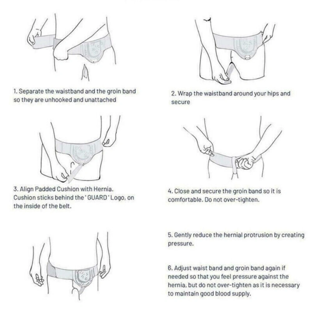 Men's Inguinal Groin Hernia Support Belt - Removable Abdominal Truss Brace view 4
