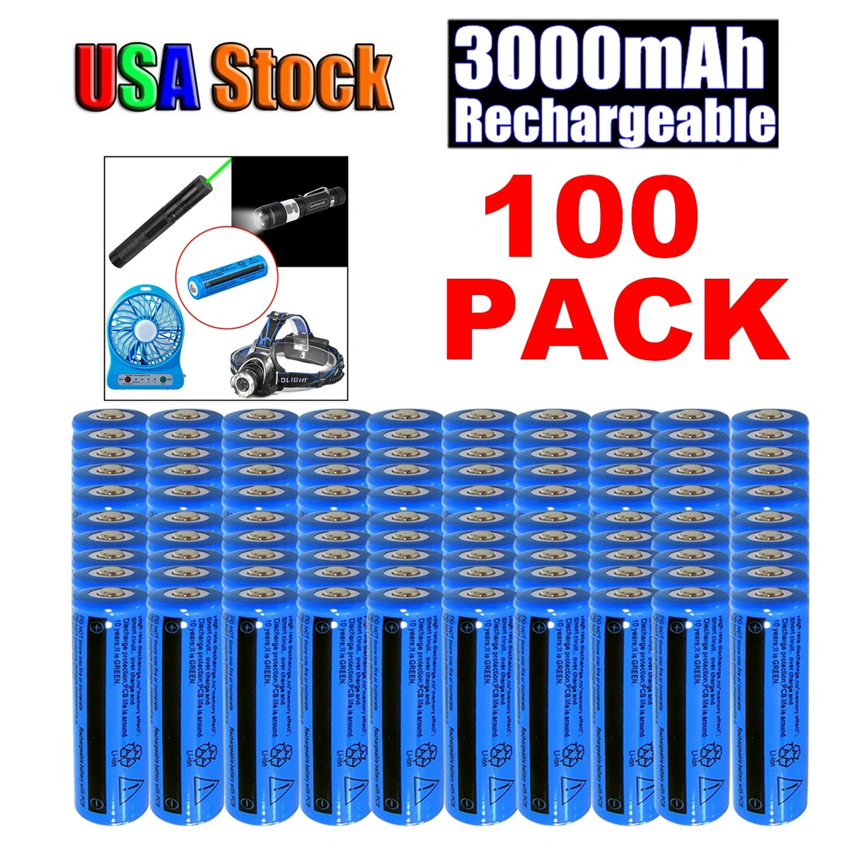 100pcs 18650 view 9