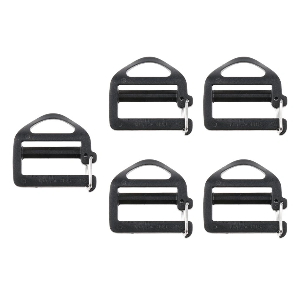 5Pcs 25mm Plastic Webbing Buckle Strap Slider for Outdoor Backpack Camping Gear Bag Attachment view 3