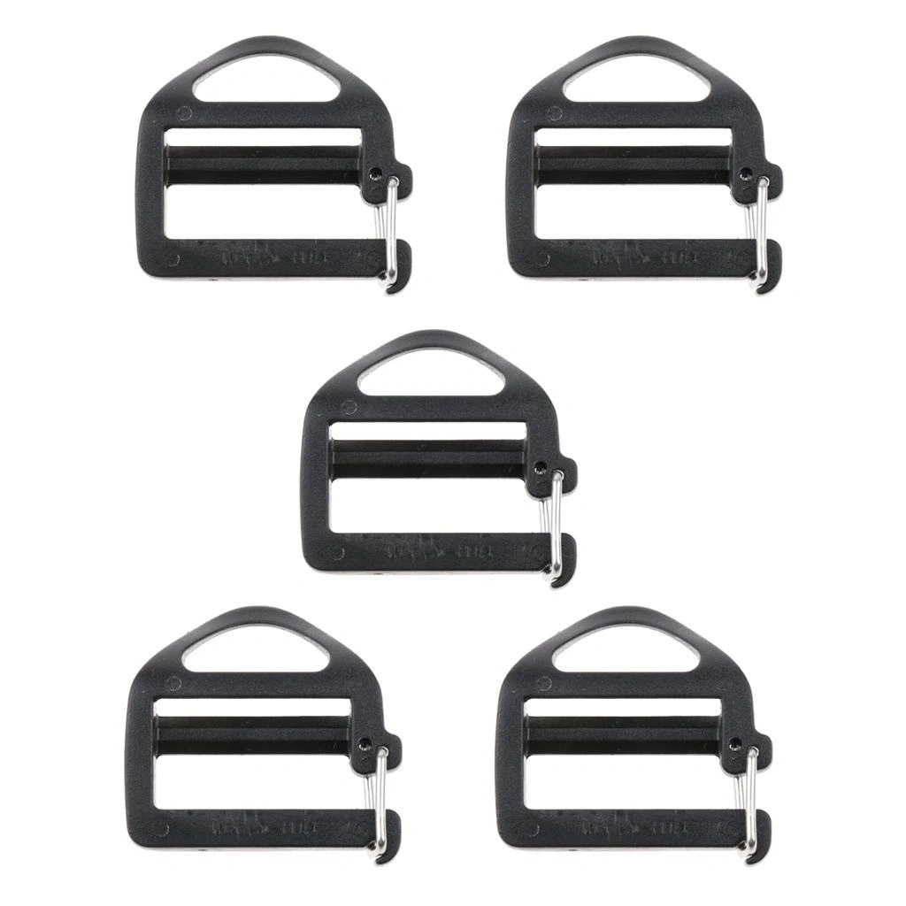5Pcs 25mm Plastic Webbing Buckle Strap Slider for Outdoor Backpack Camping Gear Bag Attachment view 4