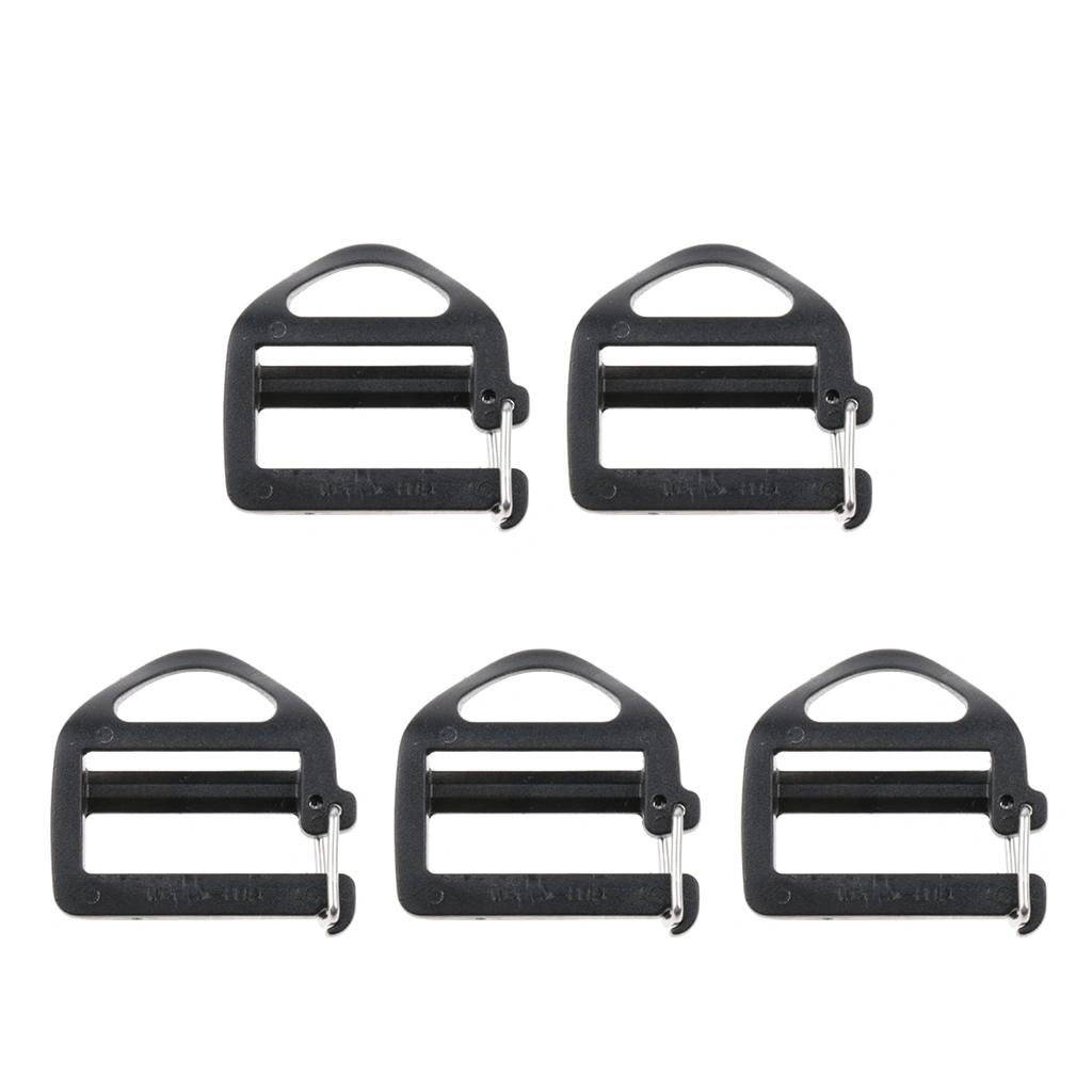 5Pcs 25mm Plastic Webbing Buckle Strap Slider for Outdoor Backpack Camping Gear Bag Attachment view 5