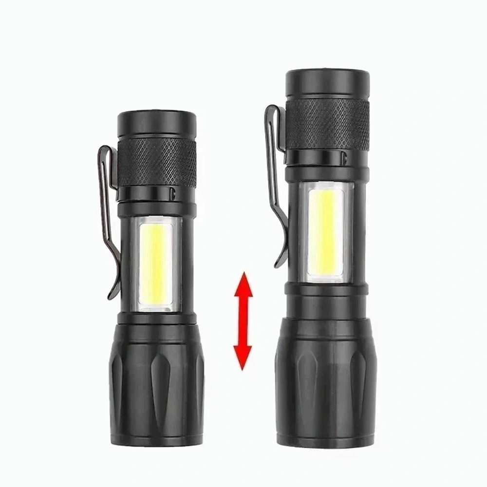 2 Pack USB Rechargeable LED Flashlights, Mini Portable Work Light & Camping Torch view 5